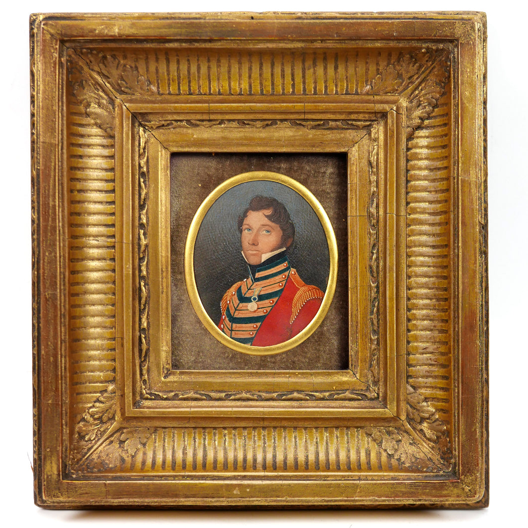 Peninsula and Waterloo - Portrait Miniature an Officer of the 51st Foot, 1815