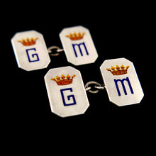 Load image into Gallery viewer, Duke and Duchess of Kent Royal Presentation Silver Cufflinks
