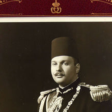 Load image into Gallery viewer, King Farouk I of Egypt Royal Presentation Portrait, 1950
