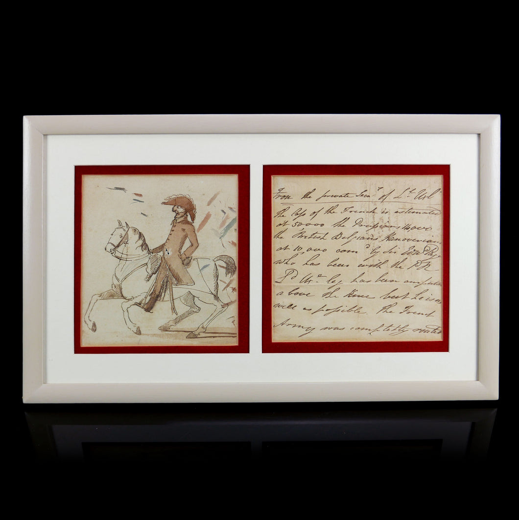 Waterloo - An Autograph Letter and Wellington Caricature, 1815