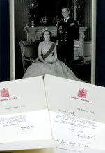 Load image into Gallery viewer, Signed Royal Presentation Portrait of Elizabeth II and the Duke of Edinburgh, 1954
