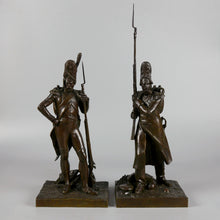 Load image into Gallery viewer, A Pair of Bronze Grenadiers of Napoleon’s Imperial Guard