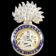 Load image into Gallery viewer, Northumberland Fusiliers Grenade Brooch