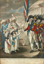 Load image into Gallery viewer, Engraving - Marquis Cornwallis and the Sons of Tippoo Saib as Hostages (1792), 1796