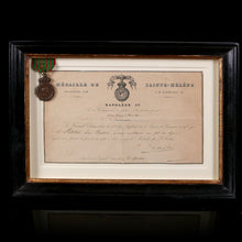 Load image into Gallery viewer, St. Helena Medal and Document