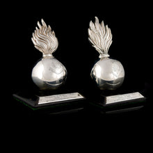 Load image into Gallery viewer, Royal Fusiliers - A Pair of Flaming Grenade Menu Holders, 1891-92