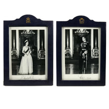 Load image into Gallery viewer, A Pair of Royal Presentation Portrait Photographs of Elizabeth II and Prince Philip, 1965