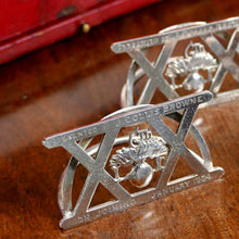 Load image into Gallery viewer, Lancashire Fusiliers - Cased Set of Regimental Menu Holders, 1904