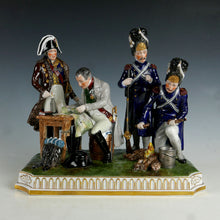 Load image into Gallery viewer, Napoleon at the Battle of Bautzen (1813), Dresden Porcelain Figure Group, 1950