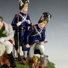 Load image into Gallery viewer, Napoleon at the Battle of Bautzen (1813), Dresden Porcelain Figure Group, 1950