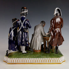 Load image into Gallery viewer, Napoleon at the Battle of Bautzen (1813), Dresden Porcelain Figure Group, 1950