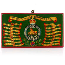 Load image into Gallery viewer, The South Wales Borderers - Drum Maker’s Pattern Plaque, 1925