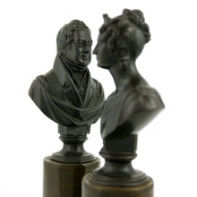 Load image into Gallery viewer, A Pair of Miniature Busts of King William IV and Queen Adelaide, 1830