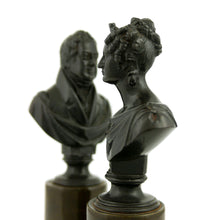 Load image into Gallery viewer, A Pair of Miniature Busts of King William IV and Queen Adelaide, 1830