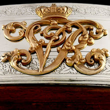 Load image into Gallery viewer, Victorian Cavalry Officer’s Silver Pouch Flap Table Box, 1856
