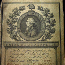Load image into Gallery viewer, French Revolution Identity Card, 1794