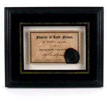 Load image into Gallery viewer, Lord Nelson Funeral Ticket - A Pass for the State Funeral, 1806