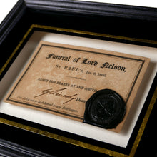 Load image into Gallery viewer, Lord Nelson Funeral Ticket - A Pass for the State Funeral, 1806