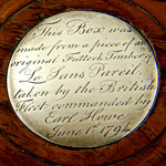 Load image into Gallery viewer, A 1794 Battle of the Glorious First of June Snuffbox made from the timber of H.M.S. Sans Pareil
