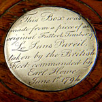 Load image into Gallery viewer, A 1794 Battle of the Glorious First of June Snuffbox made from the timber of H.M.S. Sans Pareil