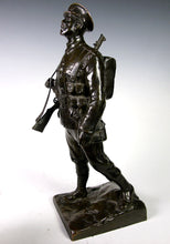 Load image into Gallery viewer, Early 20th Century Bronze Figure of an ‘Old Contemptible’, signed and dated 1915
