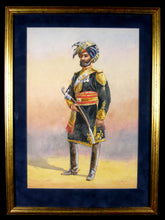Load image into Gallery viewer, Indian Officer of 11th King Edward's Own Lancers (Probyn's Horse) by Major A.C. Lovett, cCirca 1910