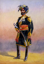 Load image into Gallery viewer, Indian Officer of 11th King Edward&#39;s Own Lancers (Probyn&#39;s Horse) by Major A.C. Lovett, cCirca 1910
