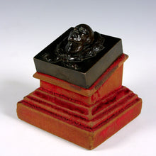 Load image into Gallery viewer, Bronze Miniature Death Mask Portrait of Napoleon I, Circa 1850