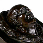 Load image into Gallery viewer, Bronze Miniature Death Mask Portrait of Napoleon I, Circa 1850
