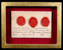 Load image into Gallery viewer, Oliver Cromwell - Wax Impressions from the Lord Protector’s Seal, 1838