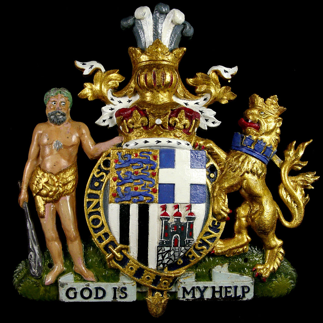 Cast Metal Coat of Arms of Prince Philip, Duke of Edinburgh