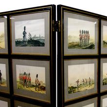 Load image into Gallery viewer, Scots Guards - A Three Fold Screen Containing 18 Original Watercolours by Orlando Norrie
