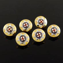 Load image into Gallery viewer, Coldstream Guards - A Set of Gold & Enamel Garter Star Dress Studs, Circa 1890