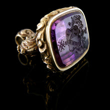 Load image into Gallery viewer, Calabrian Free Corps - A British Peninsula Officer’s Gold and Amethyst Fob Seal, Circa 1830