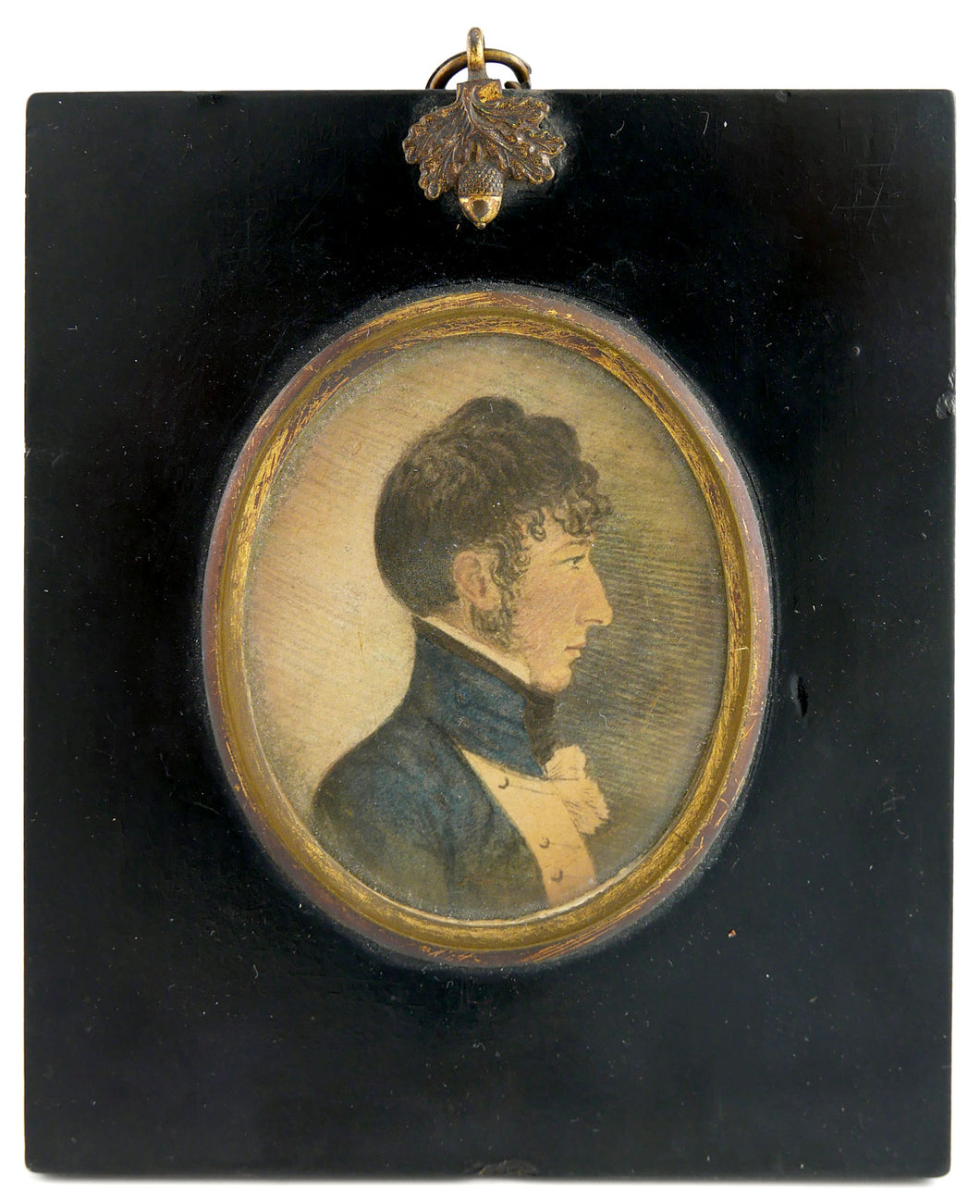 Portrait Miniature of Trafalgar Officer - Lieutenant Benjamin Patey, R.N.,1805