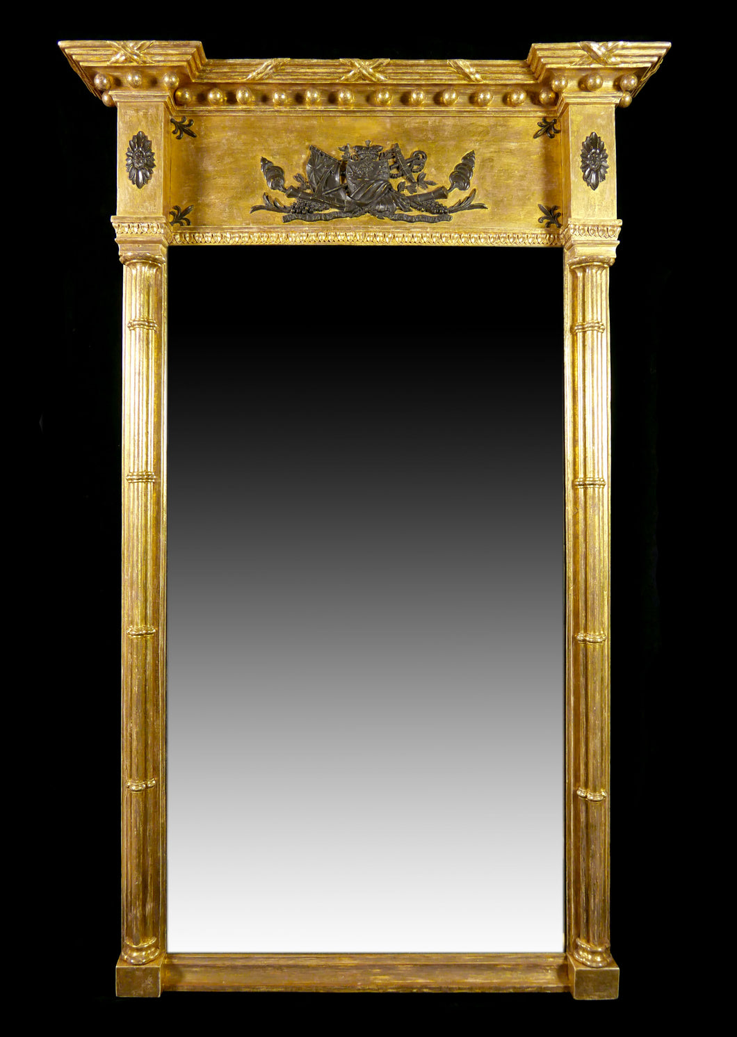 Admiral Lord Nelson - A George III Gilt Wood Pier Glass, 1800