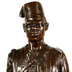 Load image into Gallery viewer, The King’s African Rifles - A Bronze Figure of a First World War Askari, 1918