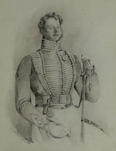 Load image into Gallery viewer, Royal Horse Artillery - Portrait of a Waterloo Officer by Daniel Maclise, R.A., 1826
