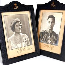 Load image into Gallery viewer, George VI and Queen Elizabeth - A Pair of Royal Presentation Portrait Photographs, 1943