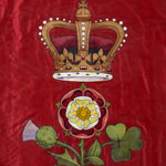 Load image into Gallery viewer, A Victorian King’s German Dragoons Guidon, late 19th century