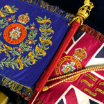 Load image into Gallery viewer, The Royal Sussex Regiment - A Presentation Miniature Stand of Colours, 1924
