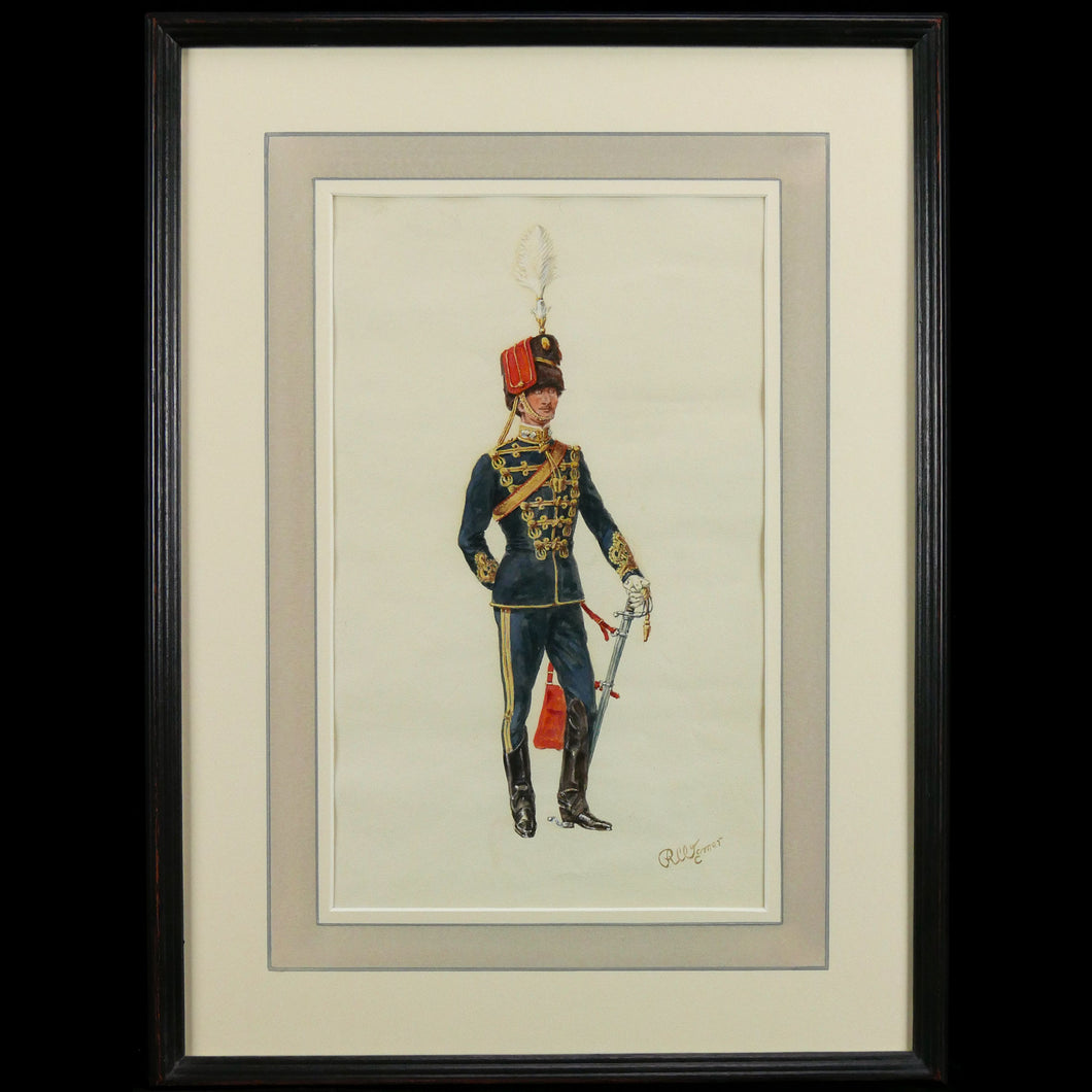 An Edwardian Study of an Officer of the 7th Queen’s Own Hussars, 1905