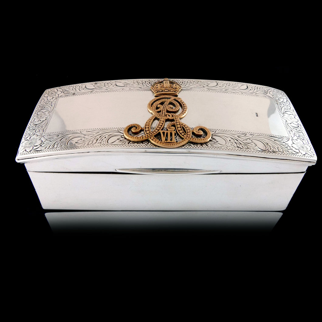 An Edwardian Cavalry Officer’s Silver Table Top Box, c. 1905 & 1925