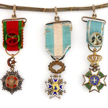 Load image into Gallery viewer, Group of Three Chain Mounted Miniature Orders, 1900