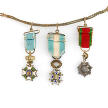 Load image into Gallery viewer, Group of Three Chain Mounted Miniature Orders, 1900