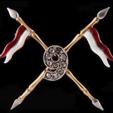 Load image into Gallery viewer, 9th Queen’s Royal Lancers Brooch, 1920
