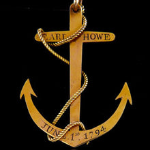 Load image into Gallery viewer, Lord Howe Glorious First of June Gilt Anchor Reward Badge, 1794
