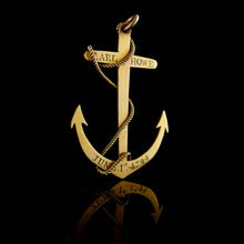 Load image into Gallery viewer, Lord Howe Glorious First of June Gilt Anchor Reward Badge, 1794