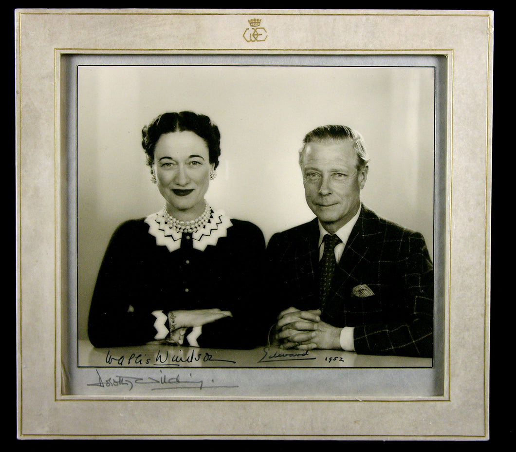A Signed Presentation Double Portrait Photograph the Duke of Windsor and Duchess of Windsor by Dorothy Wilding, dated 1952