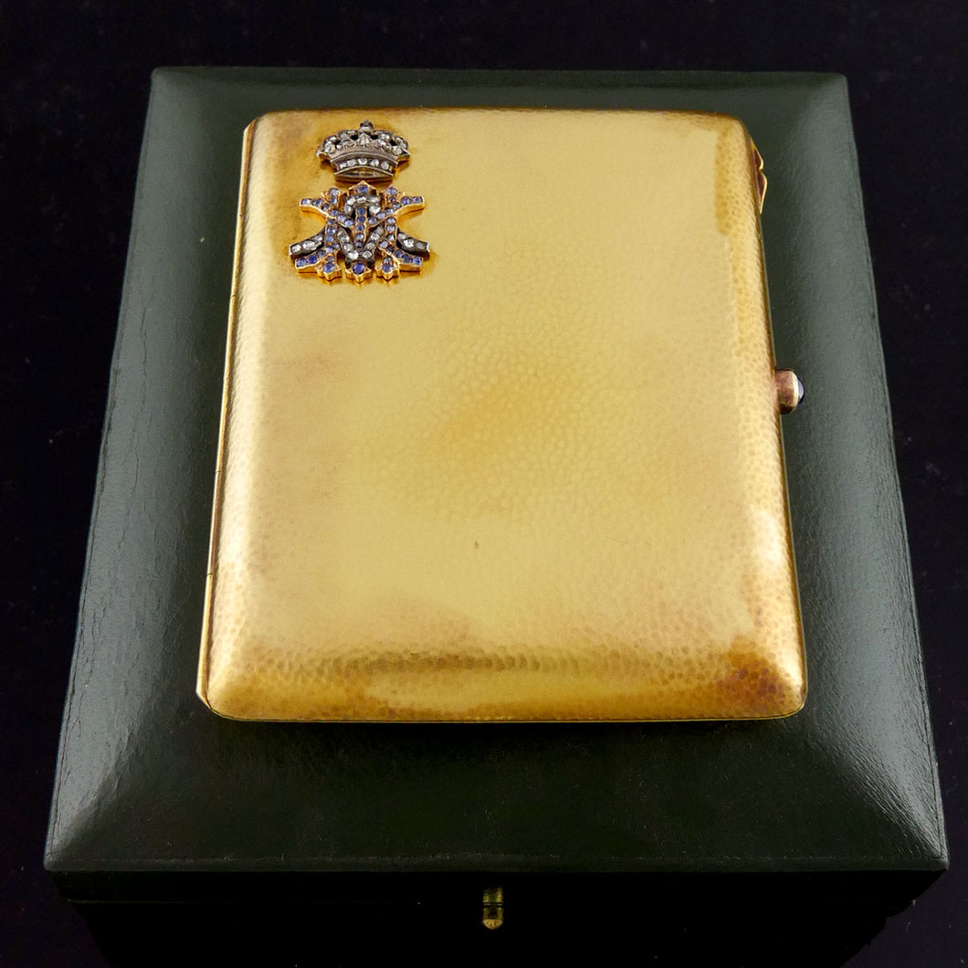 King Alfonso XIII of Spain Presentation Gold Cigarette Case, 1907